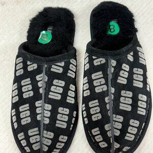 NEW-UGG-1138177-Women-Black UGG Logo Sandals.Sz-7and 8.Vietnam.